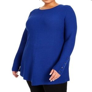 Alfani blue ribbed sweater, NWT, 3X
